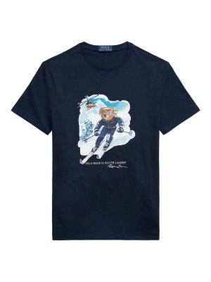 POLO RALPH LAUREN: T-shirts - T-Shirt - Bleu Foncé