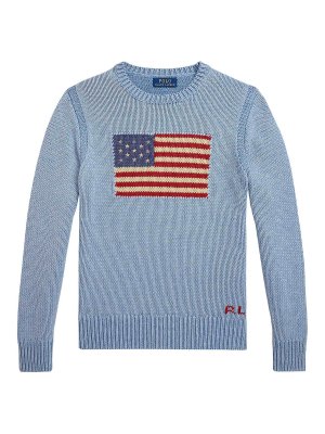 POLO RALPH LAUREN: クルーネック - クルーネック - ブルー