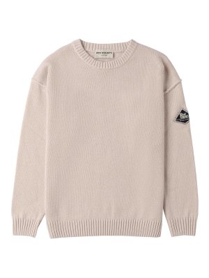 ROY ROGER'S: Strickpullover mit Rundhalsausschnitt - Rundhalspullover - Beige