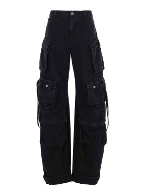 The Attico: Jeans à jambe droite - Jean Droit - Noir