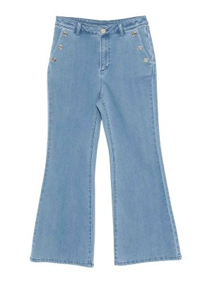 TWINSET: casual trousers - Pantalone Flare In Denim
