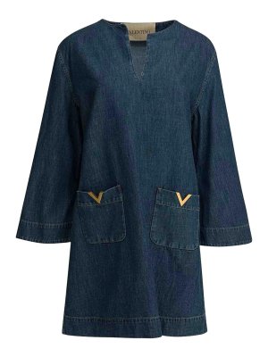 VALENTINO GARAVANI: knee length dresses - Abito Denim
