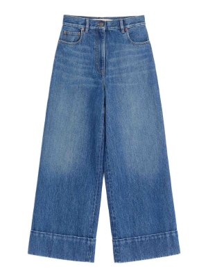 VALENTINO GARAVANI: straight leg jeans - Denim 5 Tasche