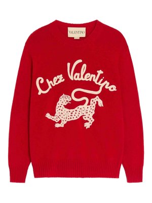 VALENTINO GARAVANI: Pull col rond - Pull Col Rond - Rouge
