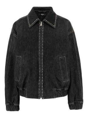 VERSACE: デニムジャケット - デニムジャケット - 黒