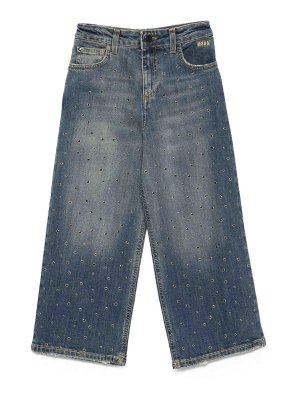 M.S.G.M. KIDS: jeans dritti, a sigaretta - Pantaloni in denim con borchie