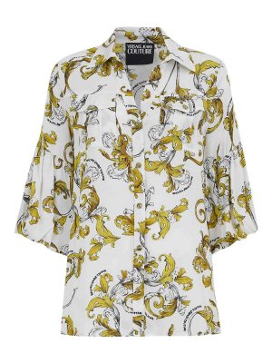 VERSACE JEANS: トップス＆タンクトップ - トップ/タンクトップ - ホワイトゴールド