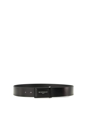 GIVENCHY: belts - Leather Antigona Plaque Belt 40Mm