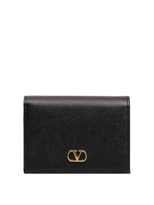 VALENTINO GARAVANI: wallets & purses - Flap French Wallet Vlogo Signature