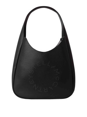 STELLA McCARTNEY: borse a spalla - Borsa Hobo Grande Eco Goffrata Granata