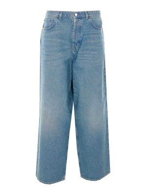 AMISH: Jeans à jambe droite - Jean Droit - Bleu