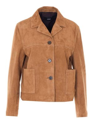 ARMA: leather jacket - Whiskey Lotus Suede Jacket