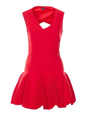 CATALINA: short dresses - Red Marylin Pleated Mini Dress