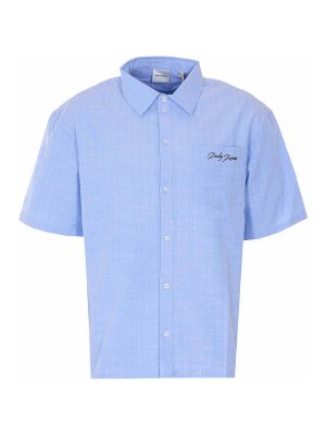 DAILY PAPER: shirts - Light Blue Script Ss Shirt