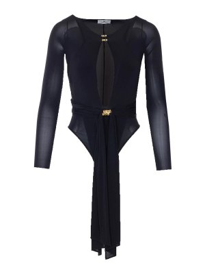 ELISABETTA FRANCHI: Tops y camisetas sin mangas - Top - Negro