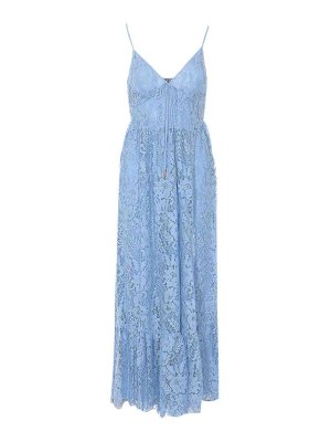 Michael Michael Kors: knee length dresses - Light Blue Lace Dress
