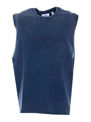 OFF-WHITE: Tops y camisetas sin mangas - Top - Azul