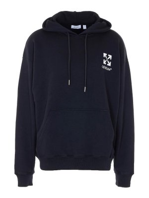 OFF-WHITE: Sweatshirts & Sweaters - Black Small Arrow Hoodie