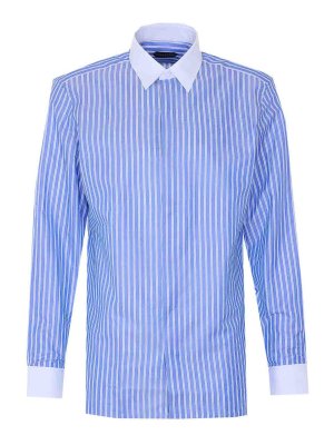 TOM FORD: camicie - Camicia a righe blu