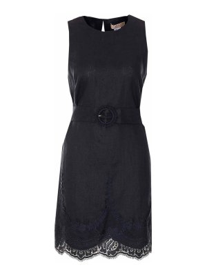 TWINSET: knee length dresses - Black Dress