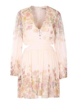 TWINSET: Knielange Kleider - Knielanges Kleid - Weiß