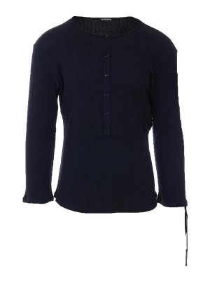 ANN DEMEULEMEESTER: Tops & Tank tops - Ilyas Serafino Long Sleeves Top