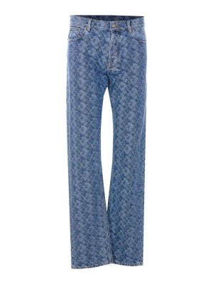 LANVIN: jeans dritti, a sigaretta - Jeans in denim blu