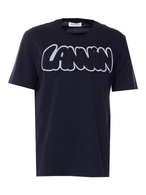 LANVIN: t-shirts - Black T-Shirt