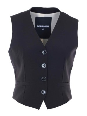 PATRIZIA PEPE: vests - Black Vest