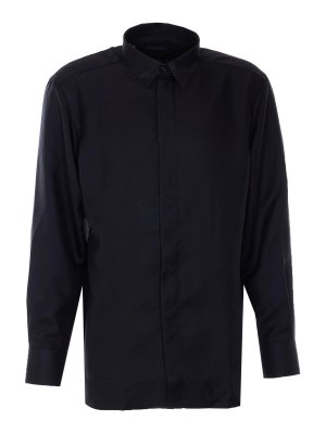 TOM FORD: shirts - Black Washed Drapy Shirt