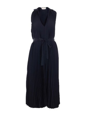 TWINSET: knee length dresses - Black Pleated Dress
