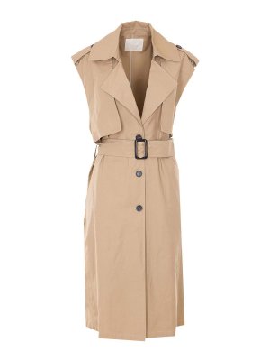 TWINSET: Knielange Kleider - Knielanges Kleid - Beige