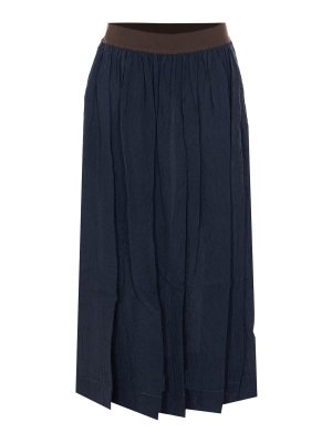UMA WANG: Knee length skirts & Midi - Navy Gillian Skirt