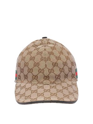 GUCCI: hats & caps - Original Gg Canvas Baseball Hat