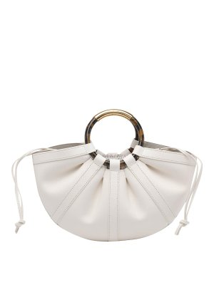 COCCINELLE: totes bags - White Shell Handbag