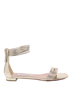 Aquazzura: sandals - Soft Gold Sway Sandals