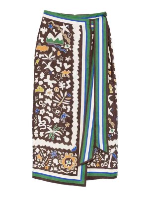 ALEMAIS: Knee length skirts & Midi - `Maroc` Wrap Skirt