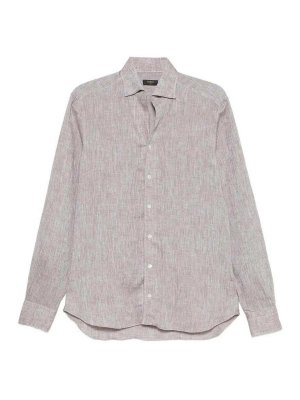 BARBA NAPOLI: Camisas - Camisa - Marrón Oscuro