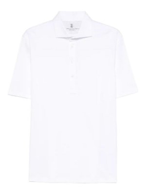BRUNELLO CUCINELLI: Poloshirts - Poloshirt - Weiß