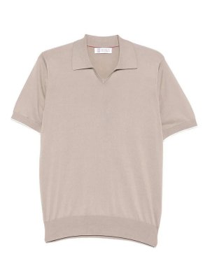 BRUNELLO CUCINELLI: Strickpullover mit Rundhalsausschnitt - Rundhalspullover - Braun