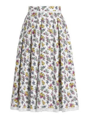 DOLCE & GABBANA: Knielange und Midi Röcke - Midirock - Weiß