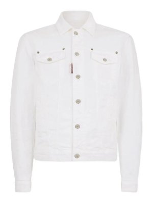 DSQUARED2: Jeansjacken - Jeansjacke - Weiß