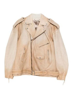 GOLDEN GOOSE: Chaquetas de cuero - Chaqueta De Cuero - Marrón Claro