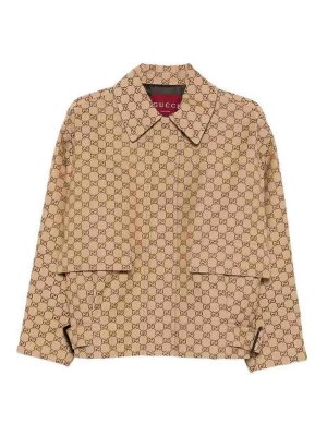 GUCCI: bombers - `Gg Canvas` Bomber Jacket