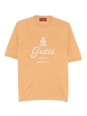 GUCCI: crew necks - Short Sleeve Crew-Neck Sweater