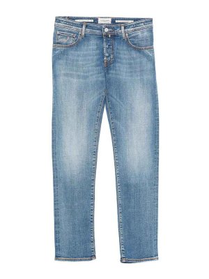 JACOB COHEN: straight leg jeans - `Nick Ltd` Slim Fit 5-Pocket Pants