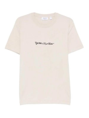 OFF-WHITE: Camisetas - Camiseta - Marrón Topo