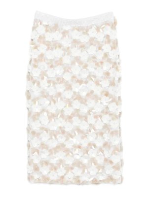 P.A.R.O.S.H.: Knielange und Midi Röcke - Midirock - Weiß