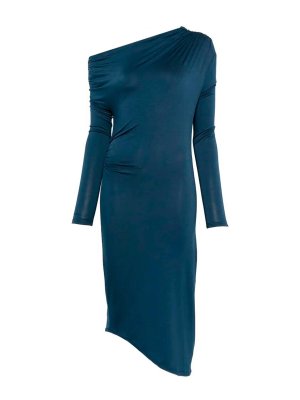 PATRIZIA PEPE: abiti al ginocchio - Abito midi asimmetrico