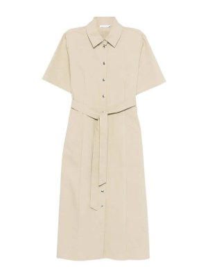 PATRIZIA PEPE: ニーレングスドレス - 膝丈ドレス - ベージュ